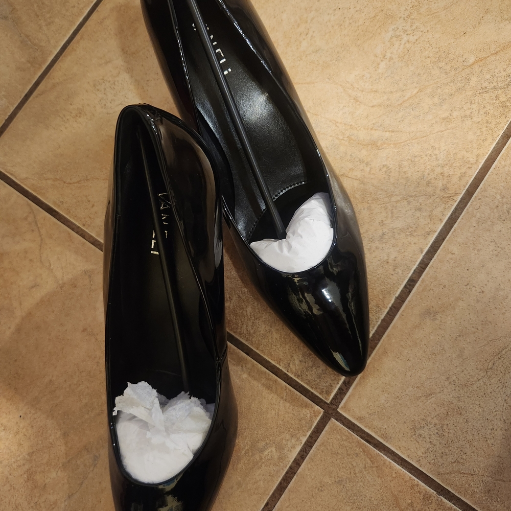 Vaneli Black Patent Heels